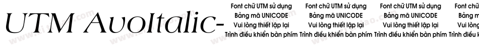 UTM AvoItalic字体转换